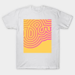 waves orange and pink T-Shirt